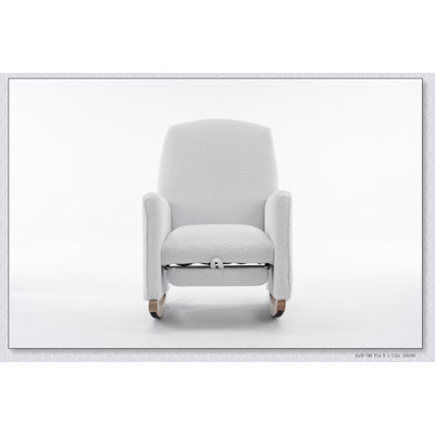 Chaise berçante en tissu avec repose-pieds réglable Teddy