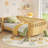 Twin Size Wood Platform Bed For Kids, Wood Low Profile Twin Bed With Rails , Natural (Patented Design)-1157351766-1157351767