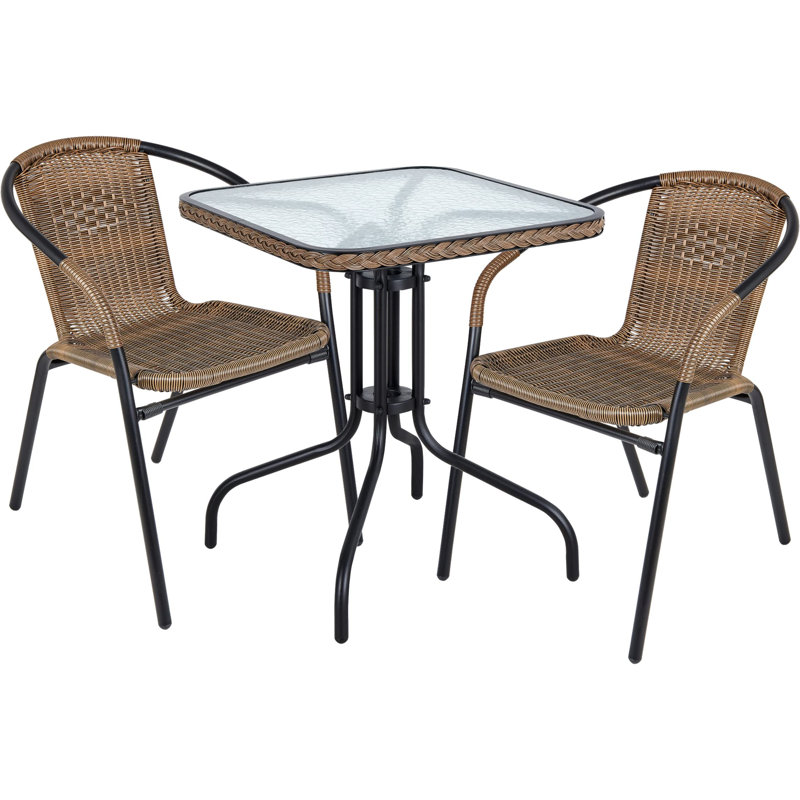 Wymore 2 - Person Patio Dining Set with Square Table