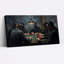 Ensemble de 1 tableau sur toile représentant une partie de poker-1138432652-1138432653