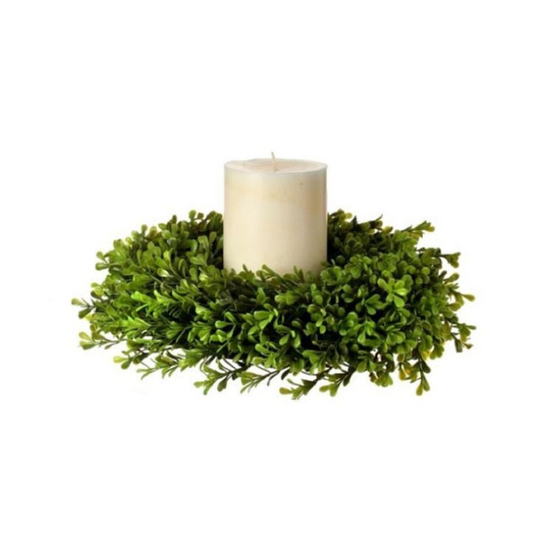 Faux Boxwood Plastic 16'' Wreath
