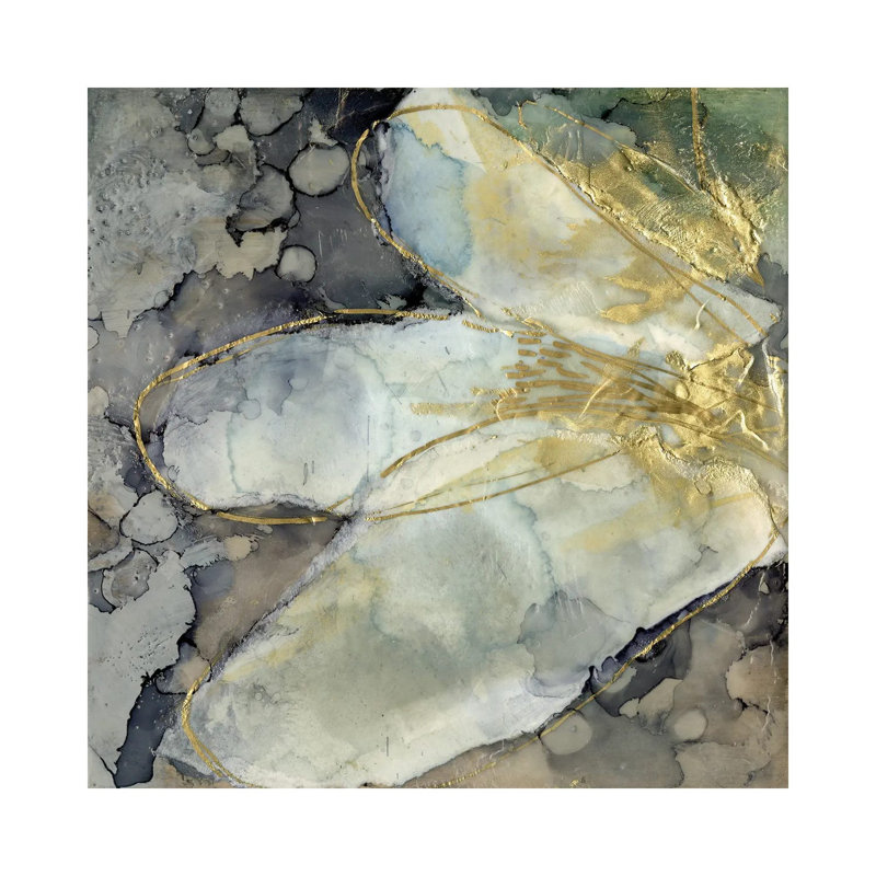 Abstracted Lily I 1 Piece Wrapped Canvas Painting, 66.04 cm H x 66.04 cm W x 1.91 cm D