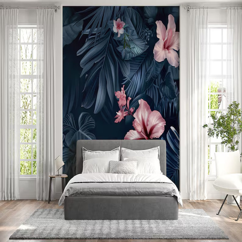 Hibiscus tropical de minuit, L 108 po x l 96 po