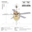 Ventilateur de plafond 52 "/ 62" en cristal Fandelier avec lumières et télécommande-2123295354-2123295335