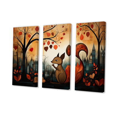 Squirrel Landscape For Nursery - Squirrel Animal Wall Art