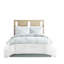 Édredon 100% coton très grand - blanc avec broderie couleur dollar sable, ensemble surdimensionné confortable en coton, accent