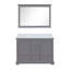 Meuble-lavabo double contemporain avec comptoir en quartz et miroir