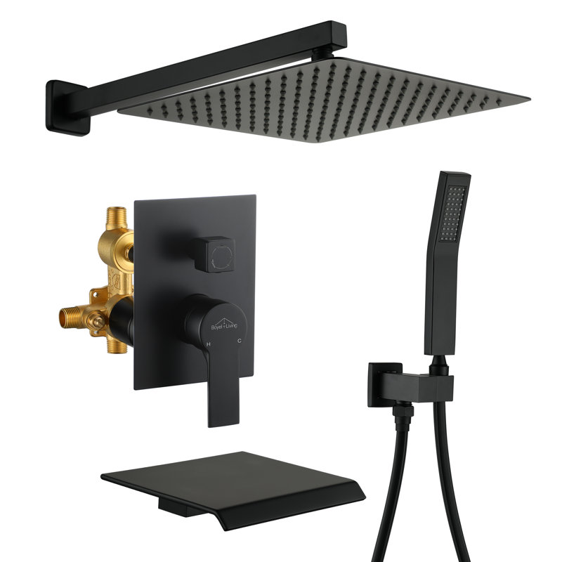 All-In-One Kit with Rough in-Valve, Matte Black