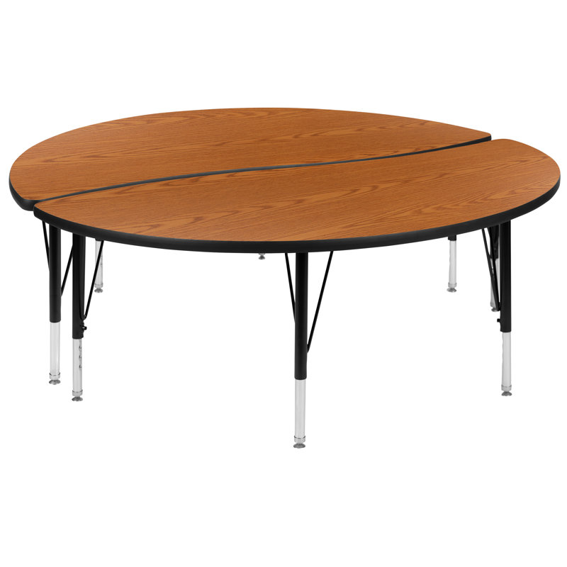 Table d'activité Goddard, Chêne, Oui, L 60 po x P 60 po x H 16,25 po - 25,25 po