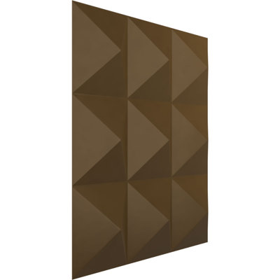 Panneau mural 3D décoratif Benson EnduraWall 11 pi 7 po x l 11 7/8 po, bronze champagne métallique (couvre 0,98 pi2)