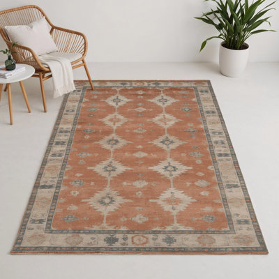 Tapis intérieur et extérieur brun Overdyed