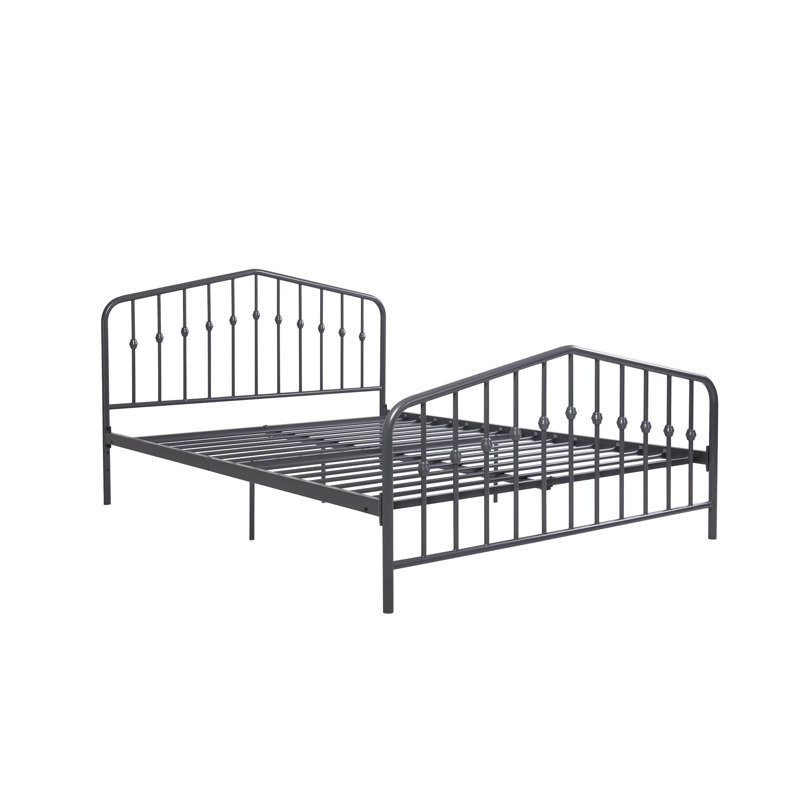 Holland Metal Bed, Double (4'6), Grey