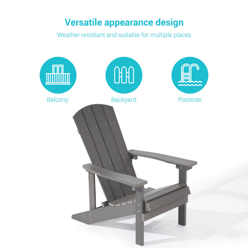 Chaise Adirondack pour l'extérieur Armenio, Anthracite