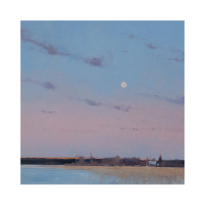 Last Light With Moonrise Over Spring Valley WI by Ben Bauer - Wrapped Canvas Print