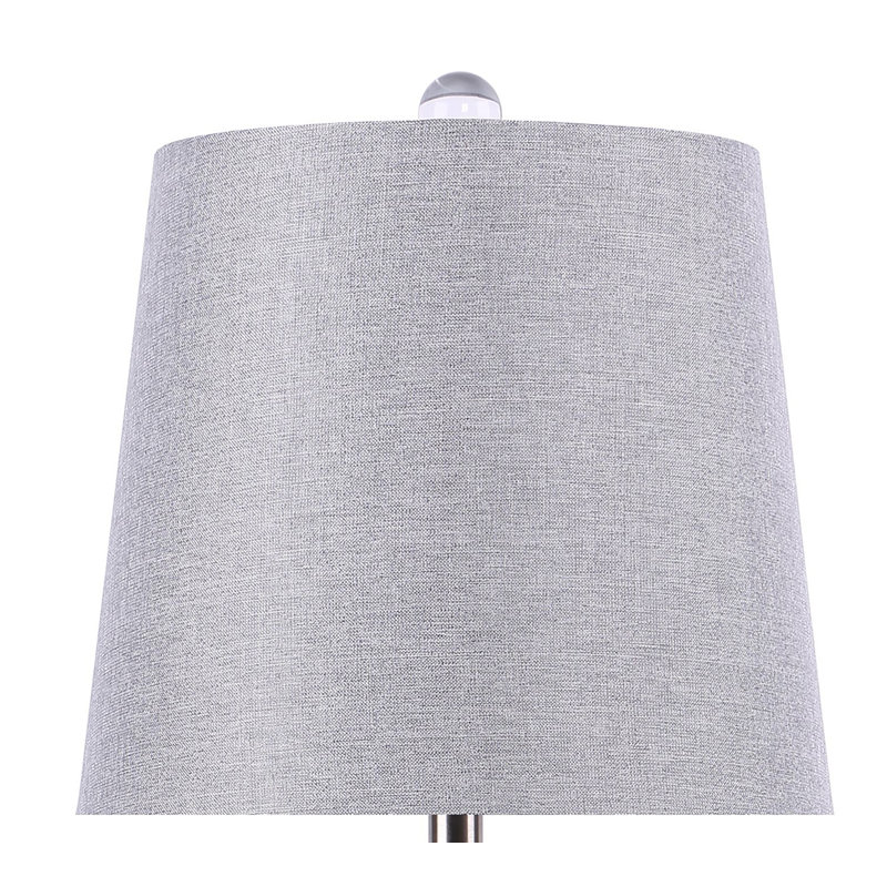 Table Lamp, Brushed Nickel, Gray