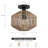 Breah Wood Semi Flush Mount