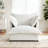 Plush Beige Upholstered Chenille Accent Chair with Oversized Cloud Cushions-346721709