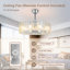 28.5" Modern Smart Energy-Saving Ceiling Fan Light-2048472692