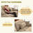 Large Modern Velvet Double Sofa With Lumbar Pillows And Throw Pillows With Reinforced Armrests-1824488013