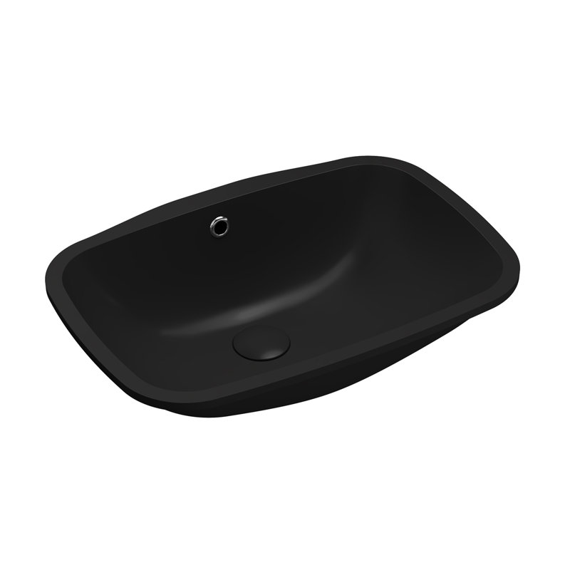Lavabo pour salle de bain encastrable 55U Bloom noir mat, Noir mat