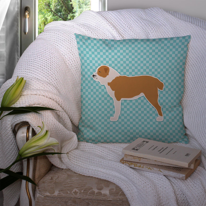 Coussin décoratif intérieur/extérieur frabic, H 14 po x l 14 po, Bleu