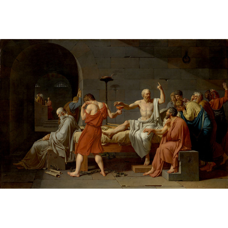 La mort de Socrate, H 12 po x l 18 po