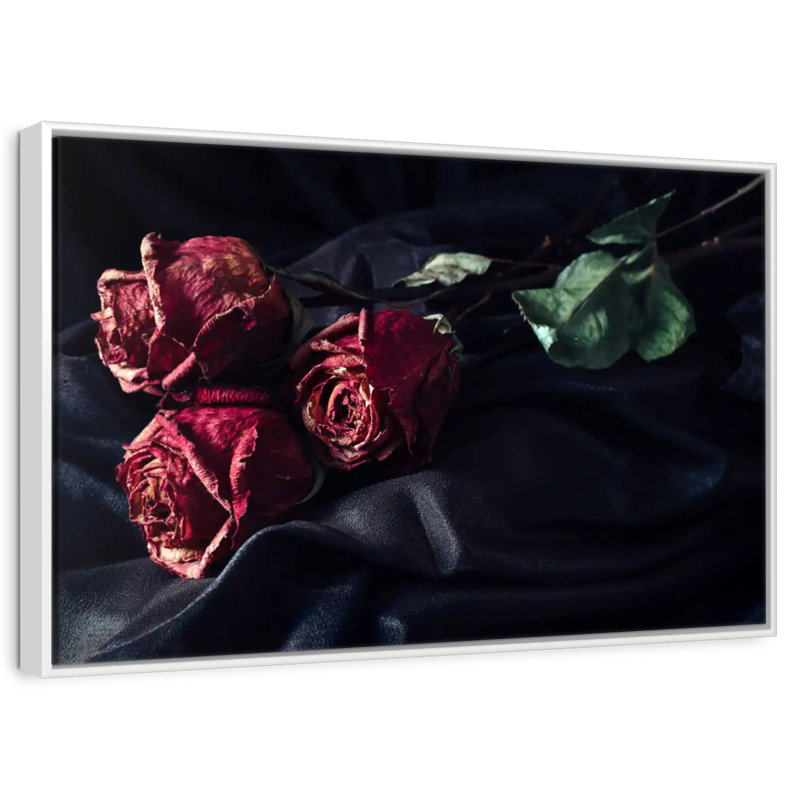 Roses du Désespoir, Cadre flottant blanc, 19 po x 13 po