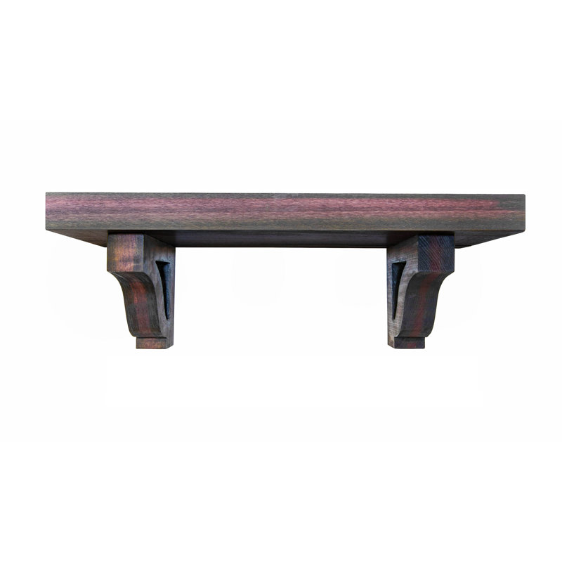 Rayne Shelves/W Corbels, 7" H x 51" W x 4.5" D, Black Cheery