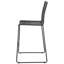 Chaises de bar en métal tissé gris anthracite - 2 pièces, conception rustique pour tabourets de salle à manger de style moderne, cadre