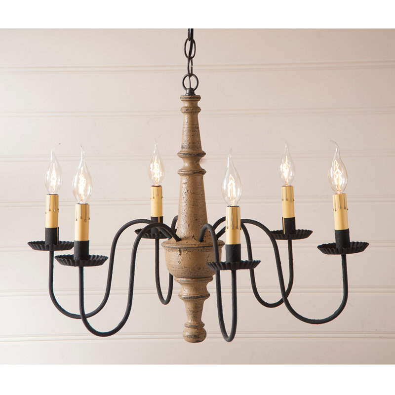 Whitmire 6 - Light Dimmable Classic / Traditional Chandelier, Americana Pearwood
