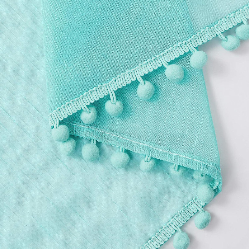 Paire de rideaux semi-transparents en polyester Calesha