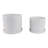 Saucer Planters Ceramic Subtle Textured Finish for Home and Garden Set of 2 - 10", 9" White