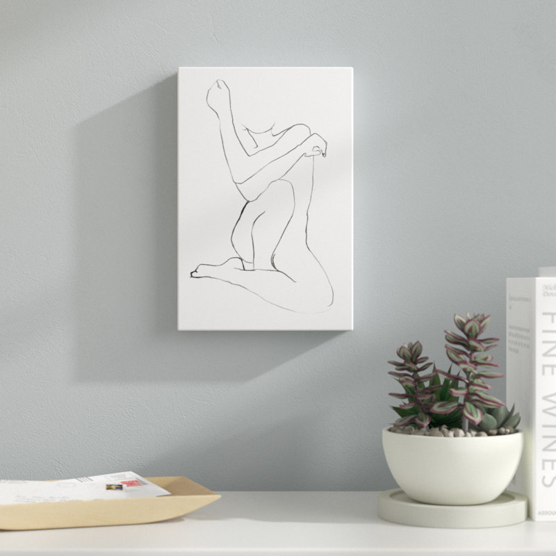 «Criss Cross I» par Jennifer Paxton Parker - reproduction de dessin sur toile tendue, H 12 po x l 8 po