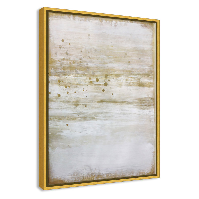 « golden whiteout-floater », peinture sur toile, H 24 po x l 18 po x P 2 po