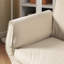 Chaise de bureau rembourrée à pieds croisés avec accoudoirs réglables, fauteuil de direction ergonomique pivotant avec appui-tête-615426872