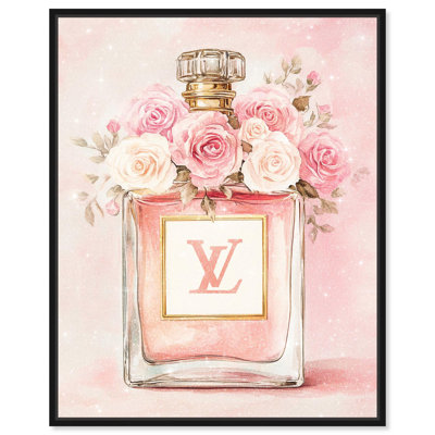 Delicate Floral Perfume Blush Canvas by Art Remedy