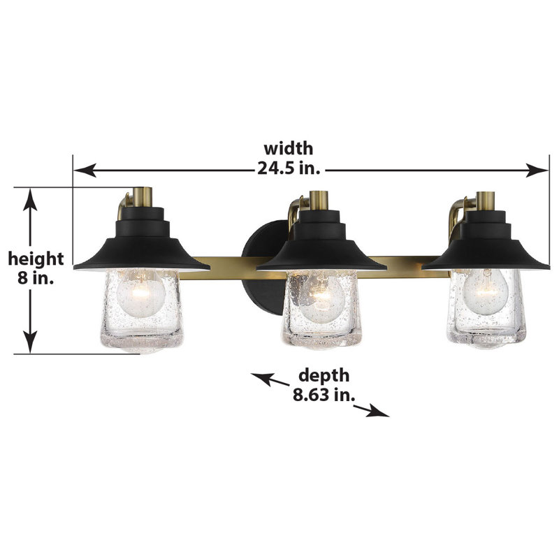 3 - Light Dimmable Bath Bar
