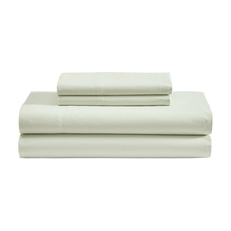 Laura Ashley Annabella Solid White Cotton Pole Top Window Valance, Ensemble de draps pour lit double avec deux taies
