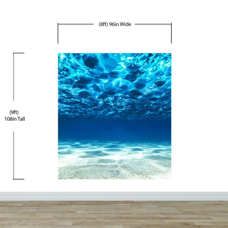 Murale de plage sous-marine Doory, l 96 po x L 108 po