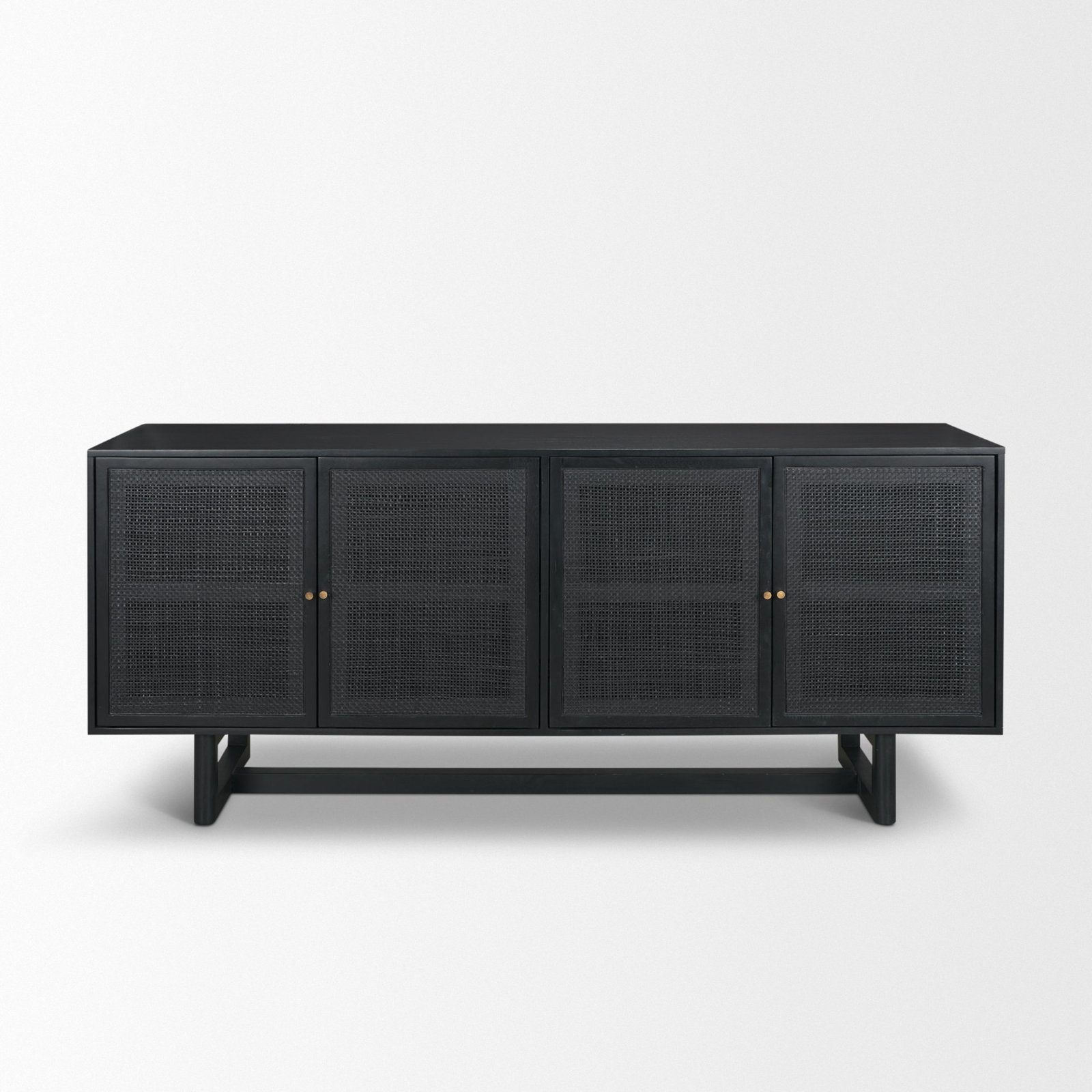Cinna 72.0" Cane Sideboard, Black