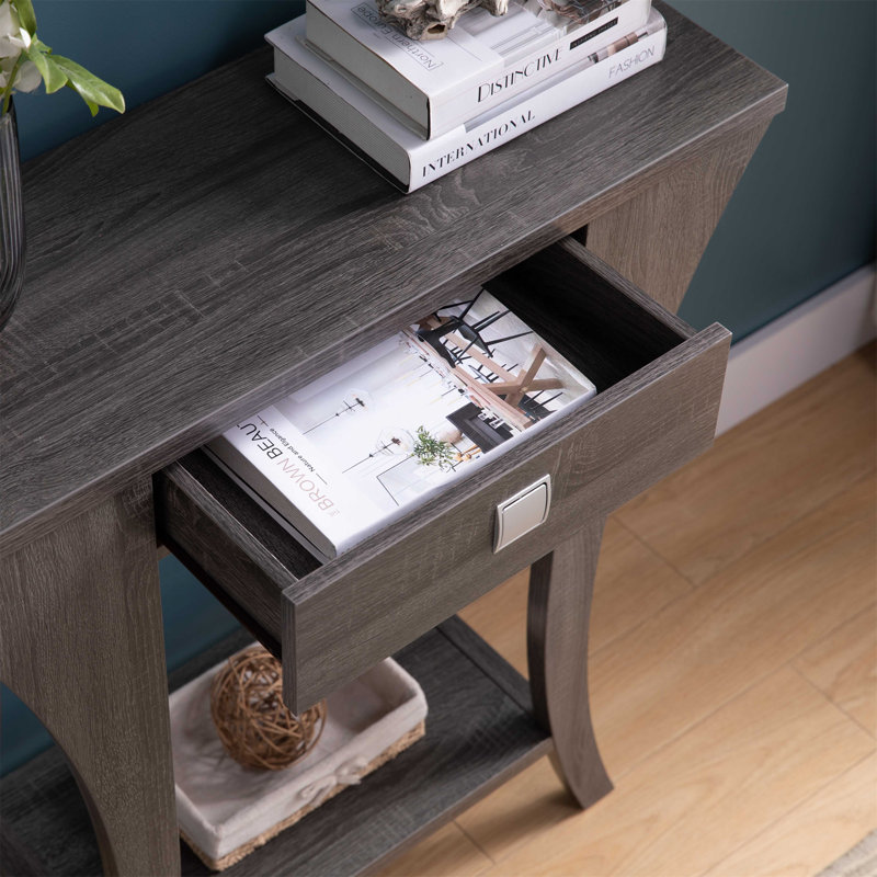 Shaleya 31.5'' W Rectangle Accent,Modern Console Table,Sofa Table with One Drawer and One Shelf
