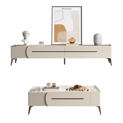 Meuble télé et table basse minimaliste de style français