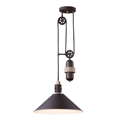 Luminaire suspendu 1 lumière à cône simple Elige