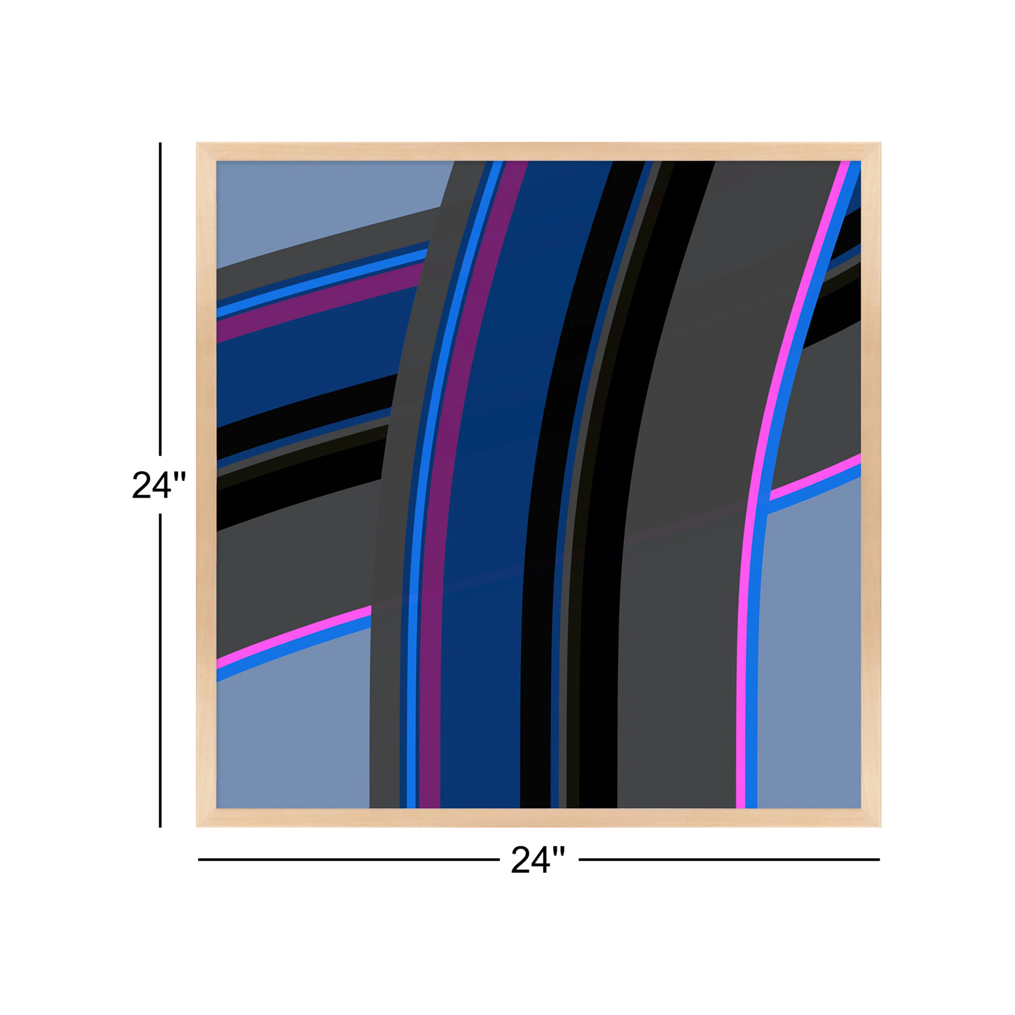 Neon Twist by Jacques Pilon, Maple Wood, 24" H x 24" W x 1.25" D