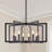 8-lamp black dimmable industrial iron pendant light