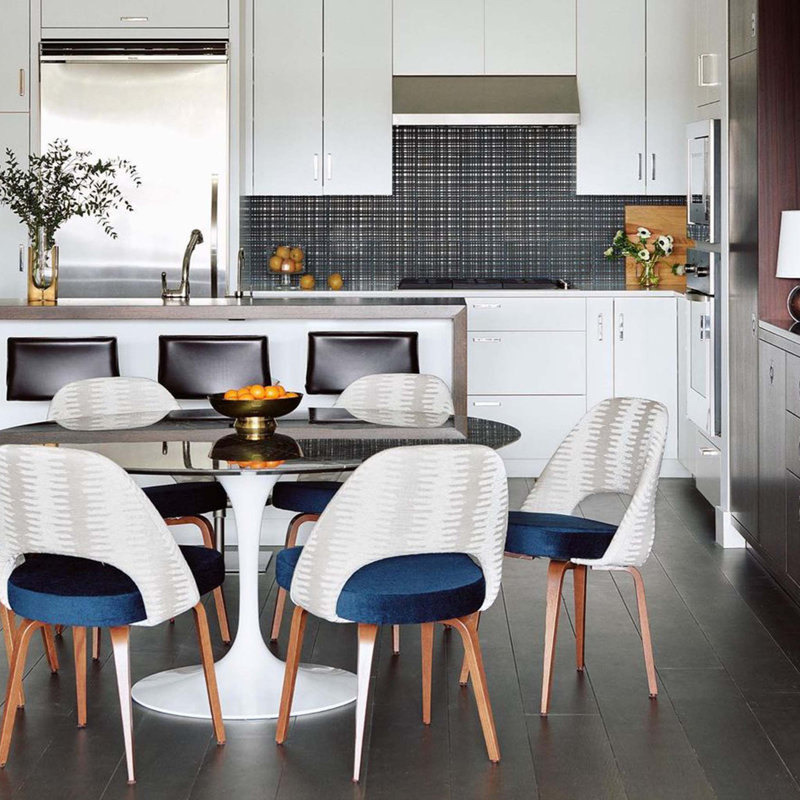 Charina Oval Marble Top Dining Table