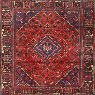 Tapis rouge à motif sud-ouest