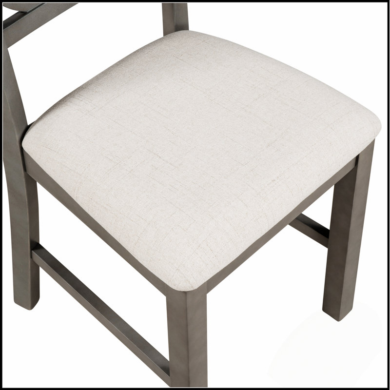 5-Piece Round Dining Table And Chair Set With Special-Shaped Legs, Exquisitely Designed Hollow Chair Back For Elegant Dining