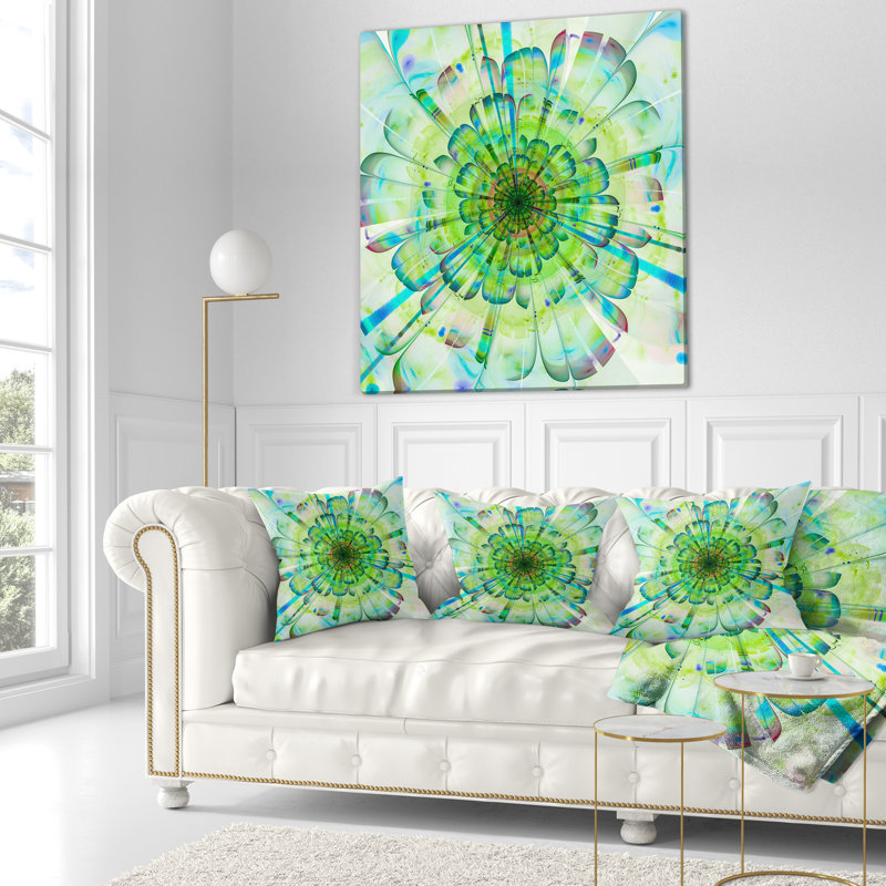 Coussin décoratif à fleur de fleurs digital light, 18 po x 18 po, Coussin décoratif