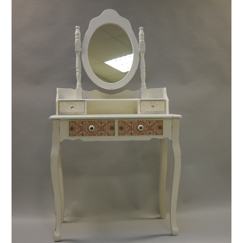 Paisley Dressing Table with Mirror